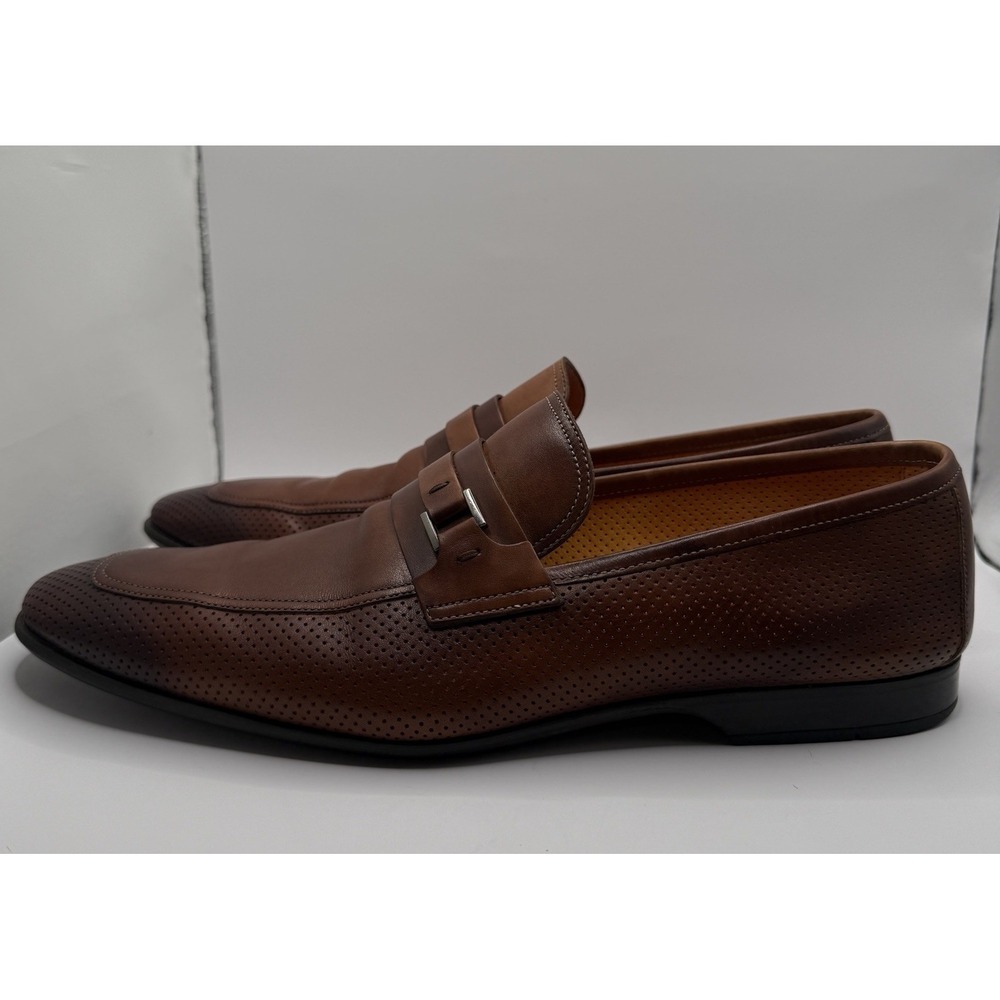 Magnanni Cognac Salas Men's Dress Shoe Size 8.5 M Style 19232 EUC - Picture 3 of 12